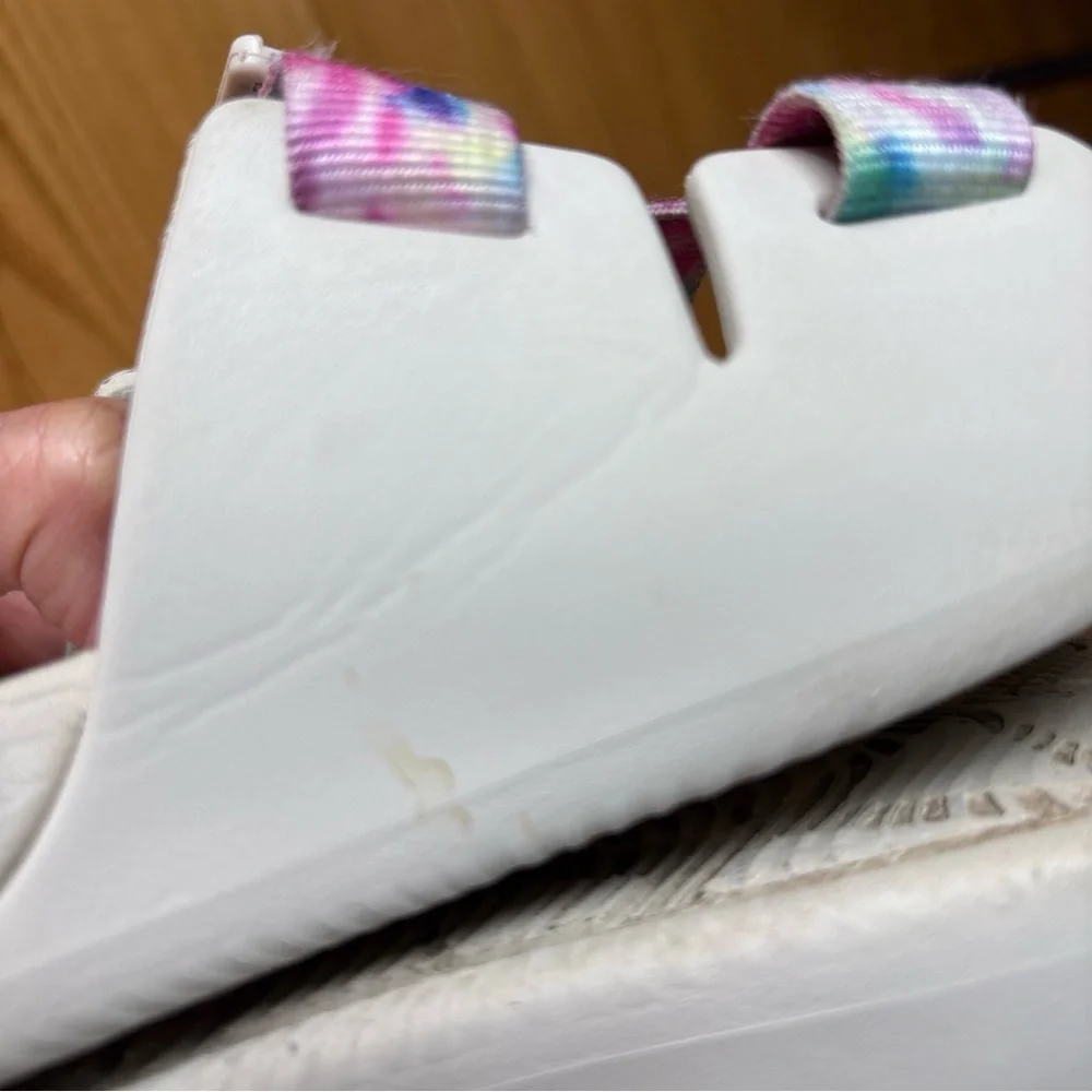 Chaco Chillos Slide Sandals Light Tie Dye Beige Off-white Youth Kid Girls Size 3